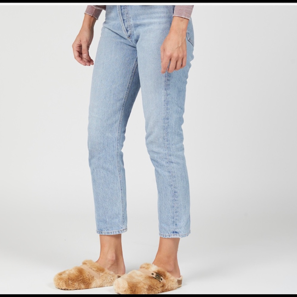 Vintage Havana "Easy" Blush fur slipper/shoes